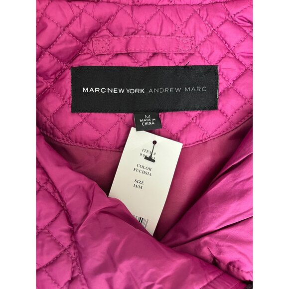 Marc New York Andrew Marc Fuchsia Quilted Zip Vest Size Medium NWT - Picture 9 of 11